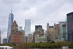 new york, skyline, ferry