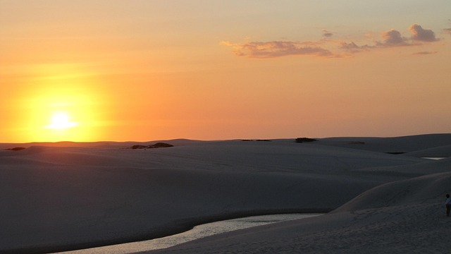 Free Sunset Lençós Maranhenses photo and picture