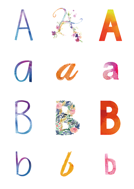 Free alphabet abc design illustration