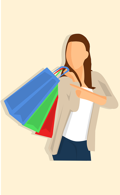 Free bag hold shopping vector