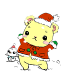 christmas, bear, potato