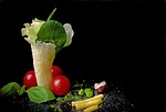 salad, leaf lettuce, parmesan wafers