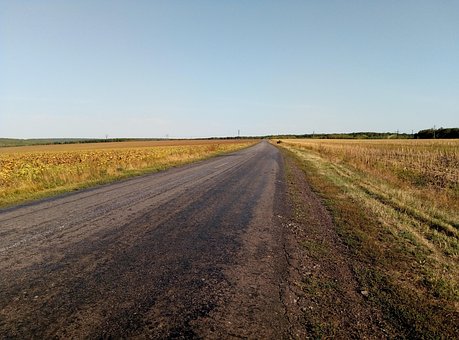 Road, Feld, Weg, Ländlich, Asphalt