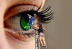 eye color change, spray, graffiti