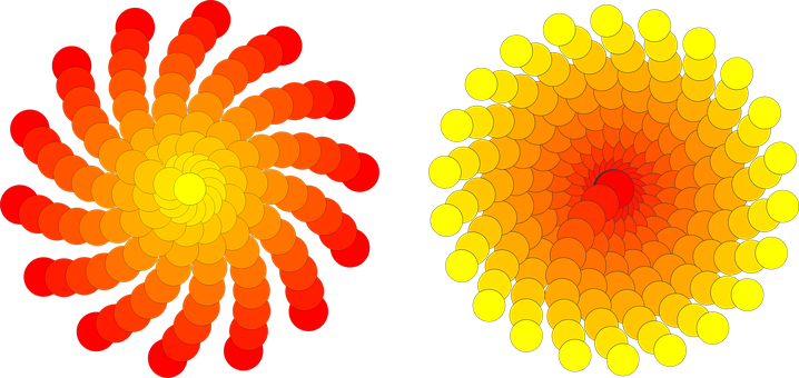 Circulos, Sol, Flores, Geométrico