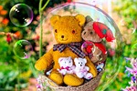 christmas bears, fantasy art, children's wall art