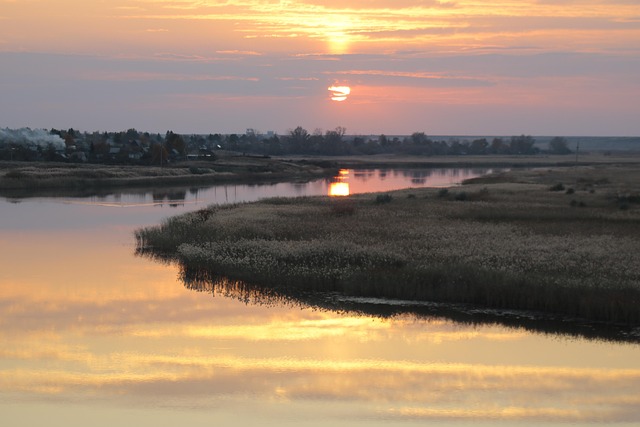 Free Sunset River photo and picture