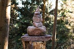 thoughtful, stones, stone tower