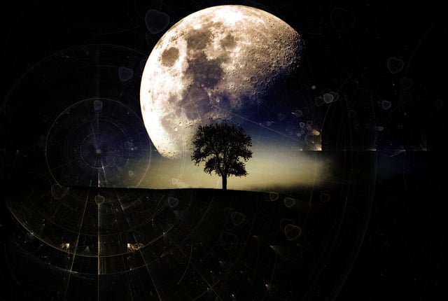 Free moon landscape nature illustration