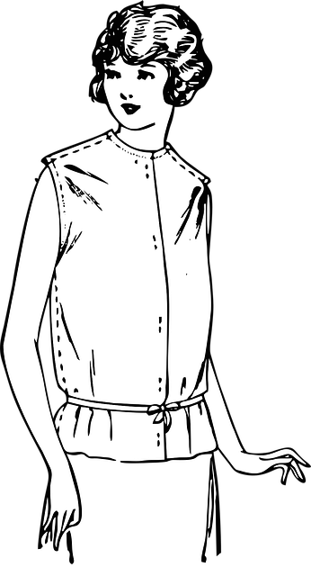 Free lady 1920 fashion illustration