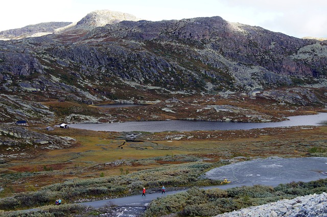 Noruega, Rjukan, Montanha, Panorama