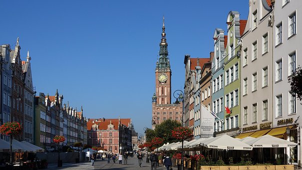 Danzig, Polen, Historiske Gamle Bydel
