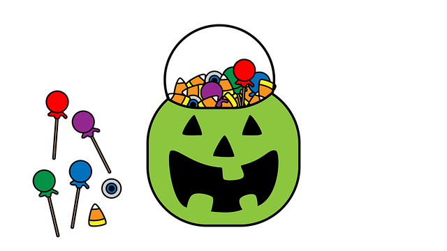 Free halloween candy trick or treat illustration