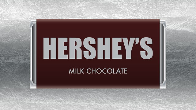 Free chocolate hersheys foil illustration