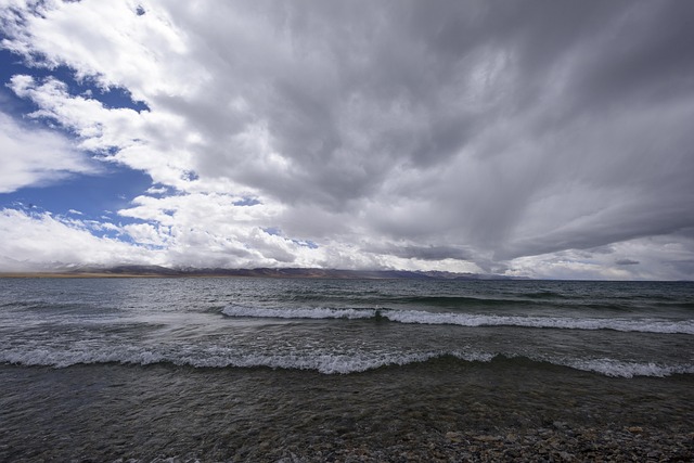 Saltet Vand Søen, Sky, Sø, Natur, Bølge