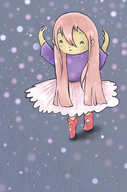 Free ballet girl ballerina illustration