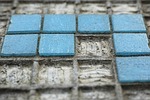 tile, blue, pattern