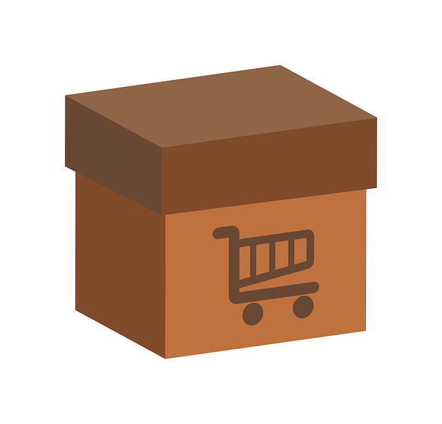 Free box shopping cart sale vector