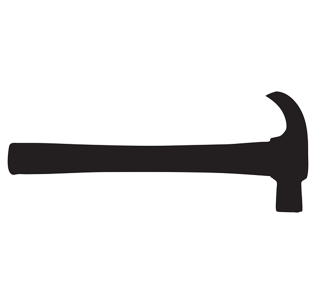 Free hammer black silhouette vector