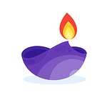 diwali, lamp, icon