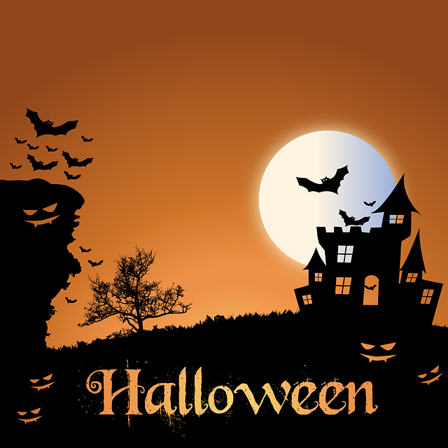 Free halloween night bat illustration