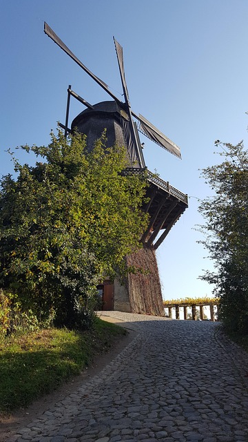 Windmühle, Alt, Deutsche, Europa