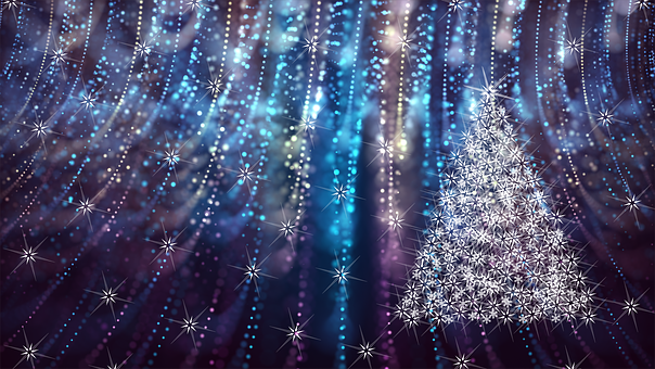Juletre, Snøfnugg, Christmas, Bokeh