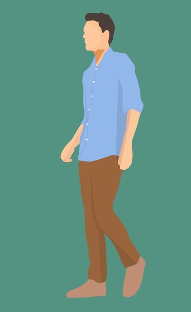 Free men walking cut out illustration