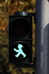 little green man, traffic lights, green