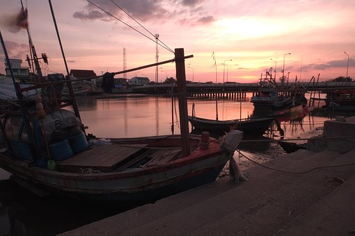 Free Sunset Boat photo and picture