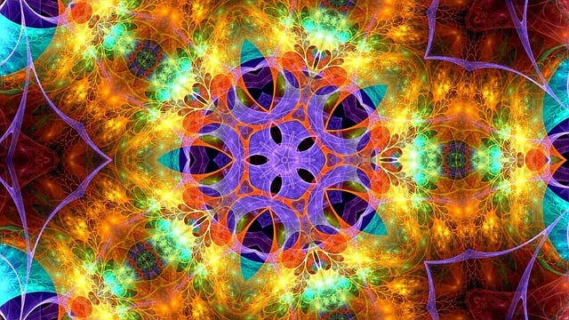 Download free HD stock image of Kaleidoscope Pattern Free kaleidoscope pattern ornament illustration