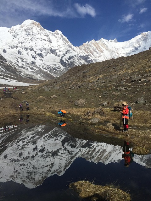 Nepal, Annapurna, Swimmingpool
