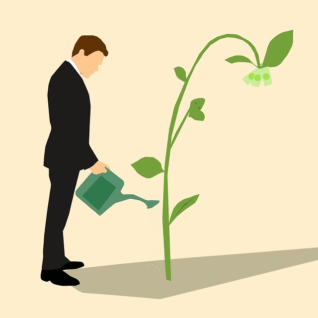 Free businessman money plan illustration