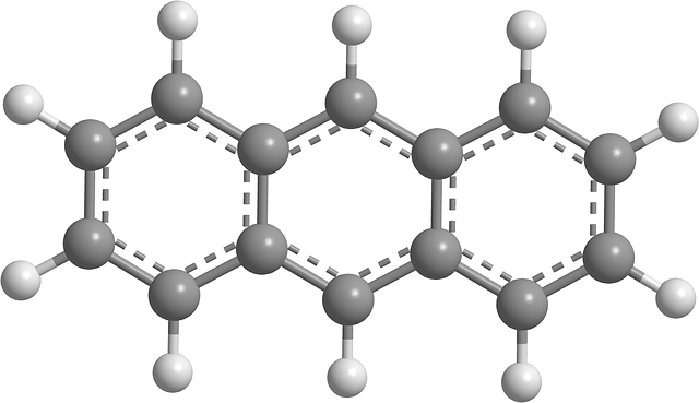 Free anthracene molecules chemistry illustration