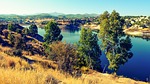 lake, landscape, mountains