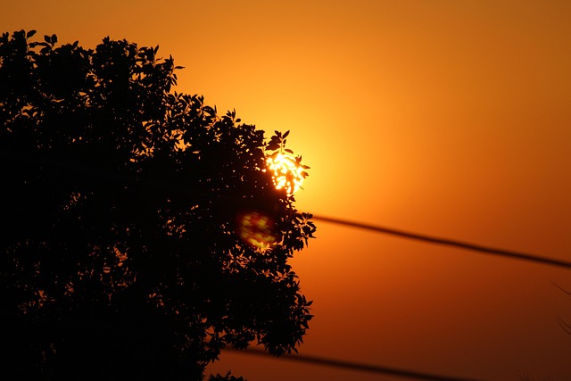 Zonsondergang, Schaduw, Lucht, Natuur