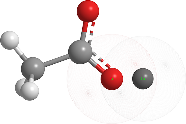 Free sodium acetate salt carboxylic acid illustration