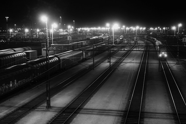 O Alb Negru, Tren, Seara, In Afara