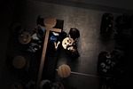 people, shopping centre, still life
