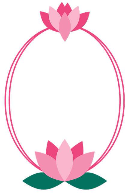 Free frame flower lotus illustration