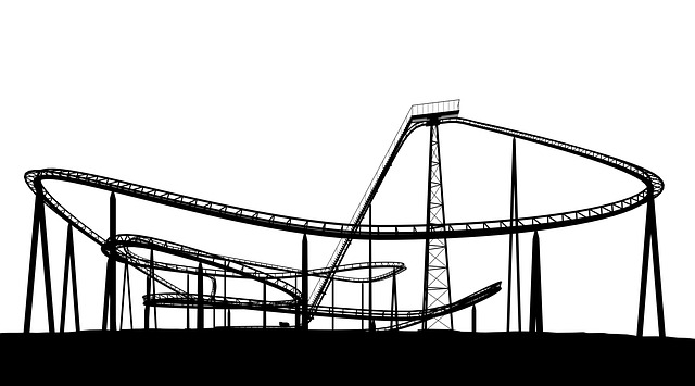 Free roller coaster sw black-and-white illustration