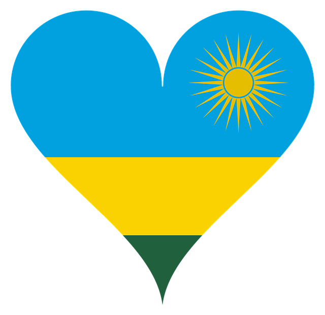 Hjerte, Elsker, Natur, Flag, Rwanda, Sol
