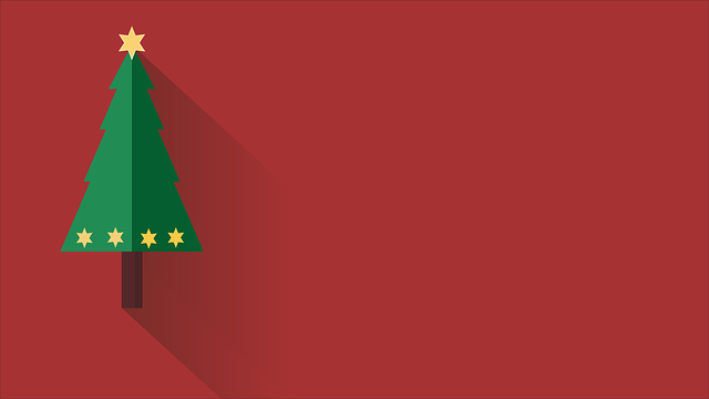 Jul, Juletræ, Stjerne, Baggrund, Rød