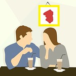 beautiful, couple, date