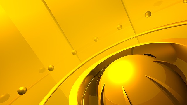 Free gold sphere futuristic illustration