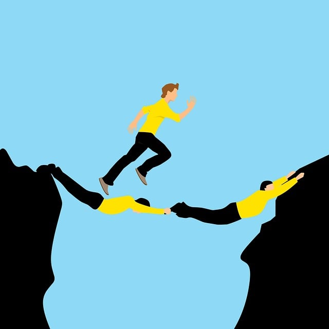 Free bridge businessman concept illustration