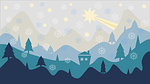 winter, landscape, star