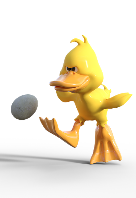 Free egg duck easter illustration