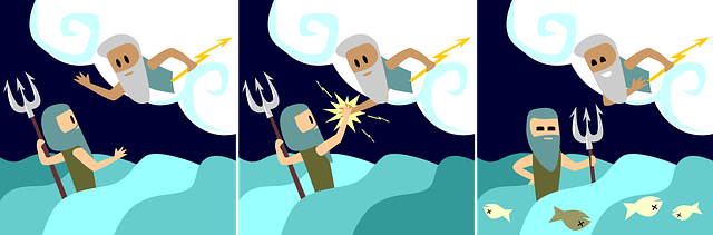 Free zeus poseidon hi illustration
