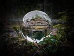 glass ball, vignetting, dark